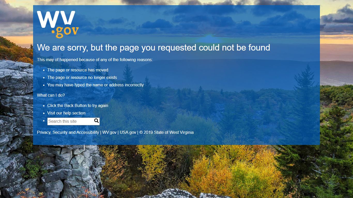 Search - OIS Search - West Virginia